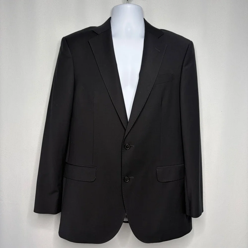 Brooks Brothers Explorer Madison Fit Black Wool Blend 2-Button Blazer 40R